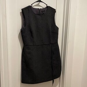 Elegant Dark Grey Sleeveless Dress